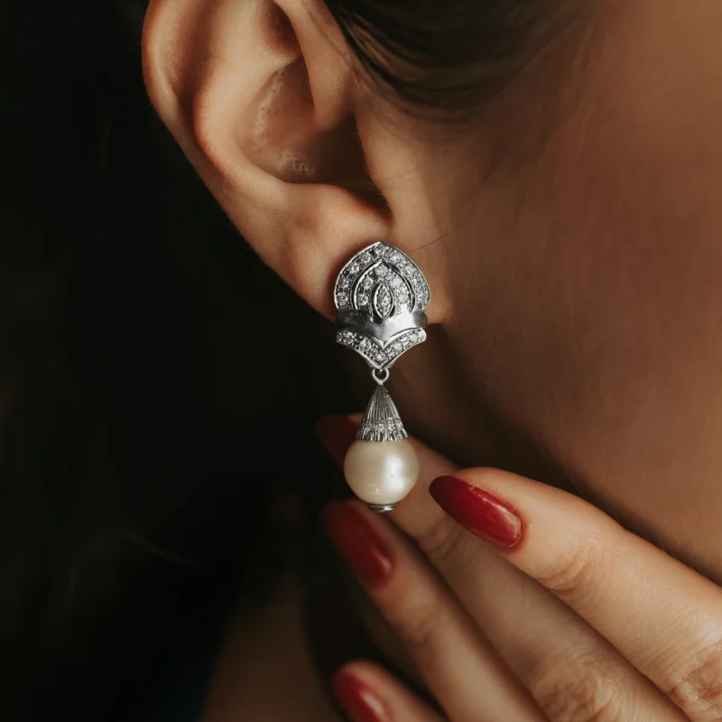 Alternative view of P6583 - Pendientes desmontables vintage