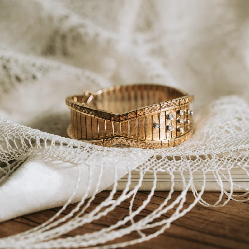 PS6016.1 - Gran Pulsera oro y diamantes - Imagen 3