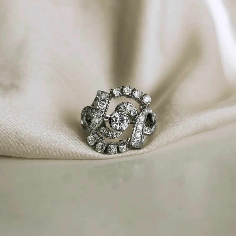 S6353 - Sortija vintage diamantes