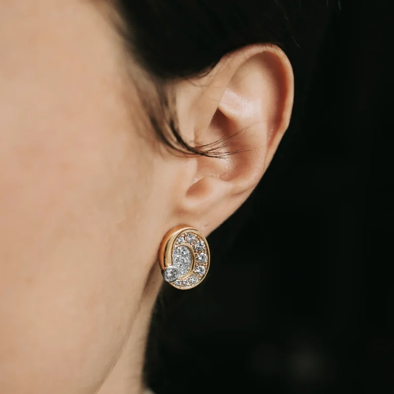 Alternative view of P6590 - Pendientes vintage diamantes