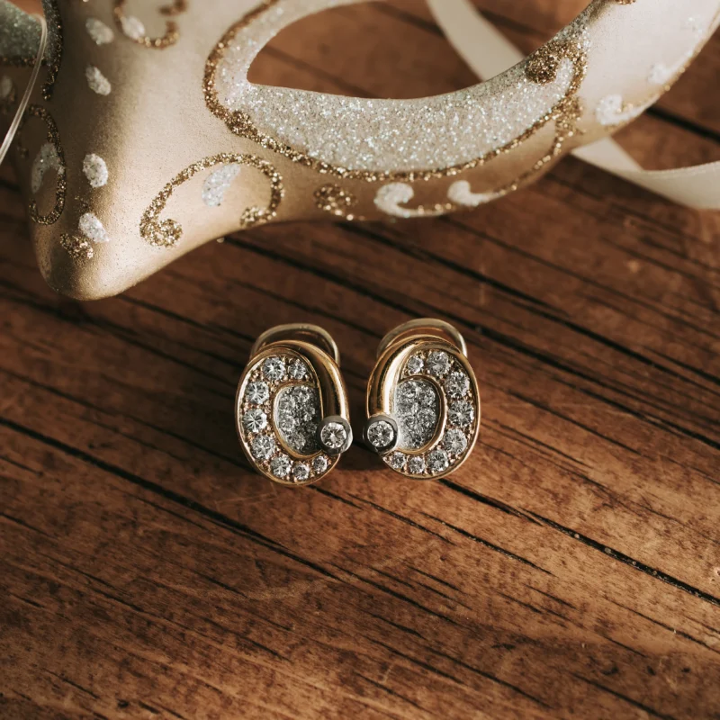 P6590 - Pendientes vintage diamantes