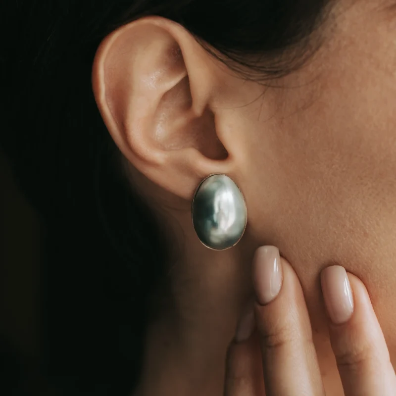 Alternative view of P6914 - Pendientes vintage Nautilus