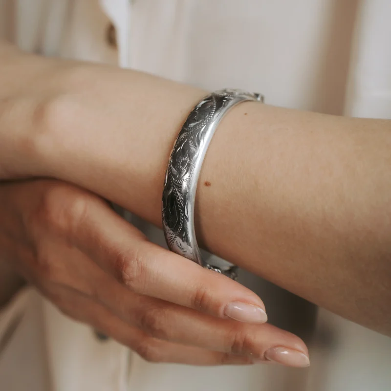 Alternative view of PS6655 - Pulsera vintage plata