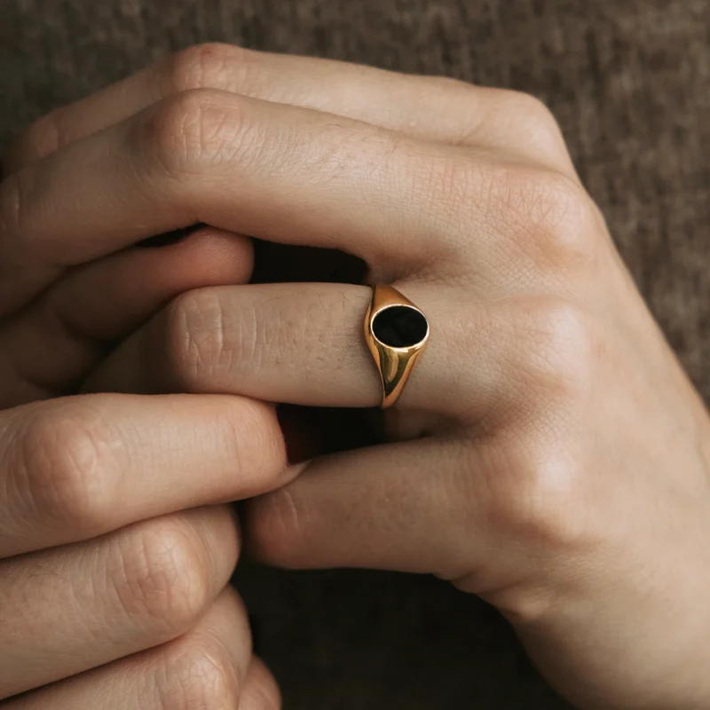 Alternative view of S6882 - Sello vintage ónix