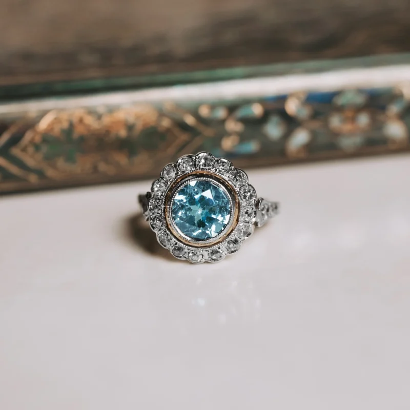 S6956 - Roseta zircón y diamantes