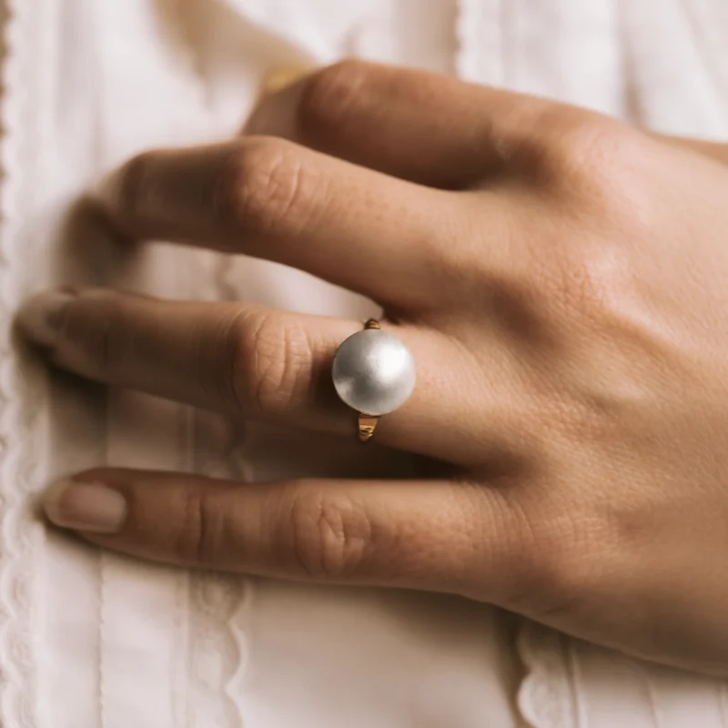 Alternative view of S6839 - Sortija perla mabe