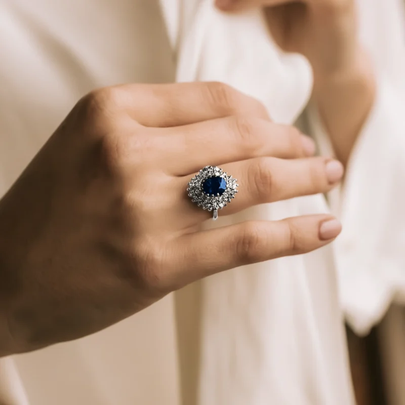 Alternative view of S7001 - Roseta zafiro y diamantes