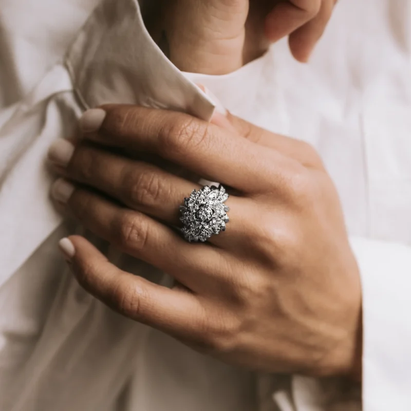 Alternative view of S7013 - Sortija floral vintage