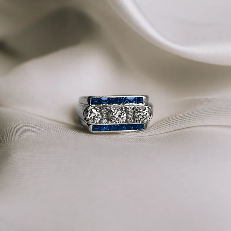 S7024 - Tresillo diamantes y zafiros