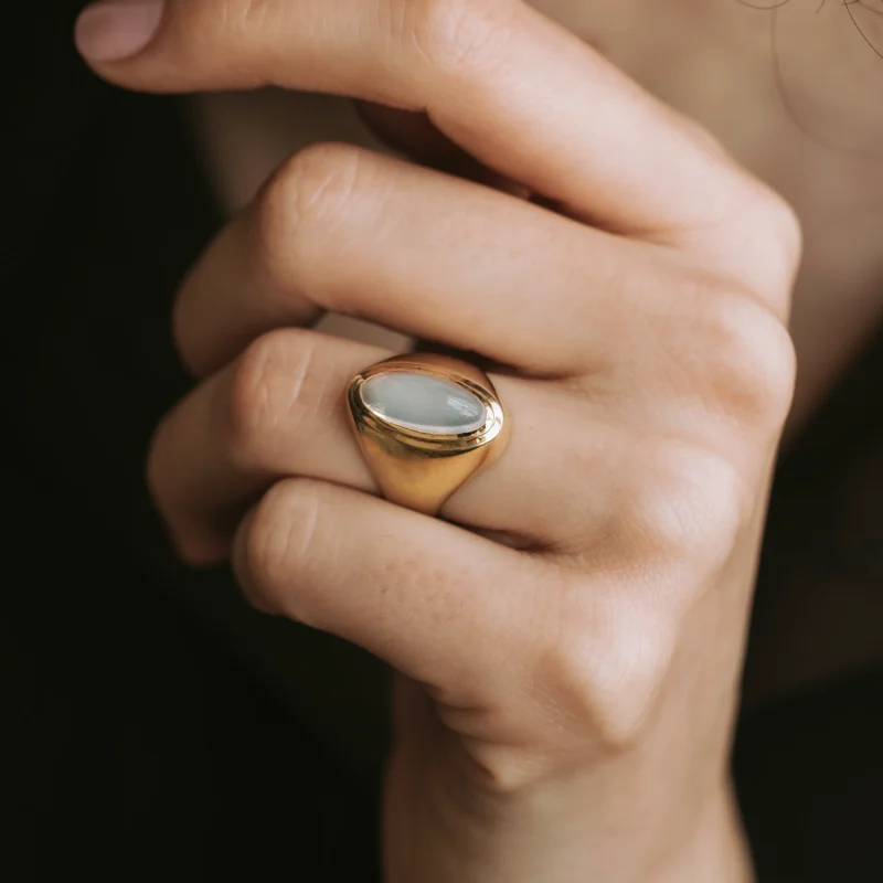 Alternative view of S5397 - Sortija piedra luna