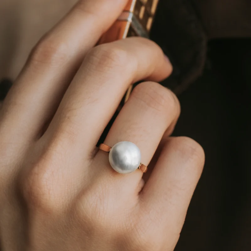 Alternative view of S6847 - Sortija vintage perla