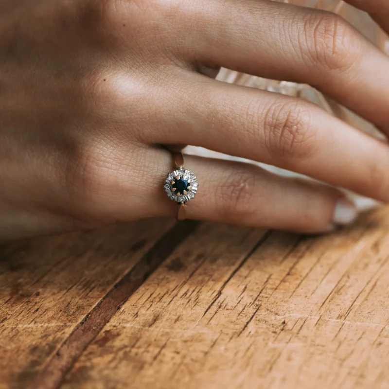 Alternative view of S6867 - Roseta vintage zafiro