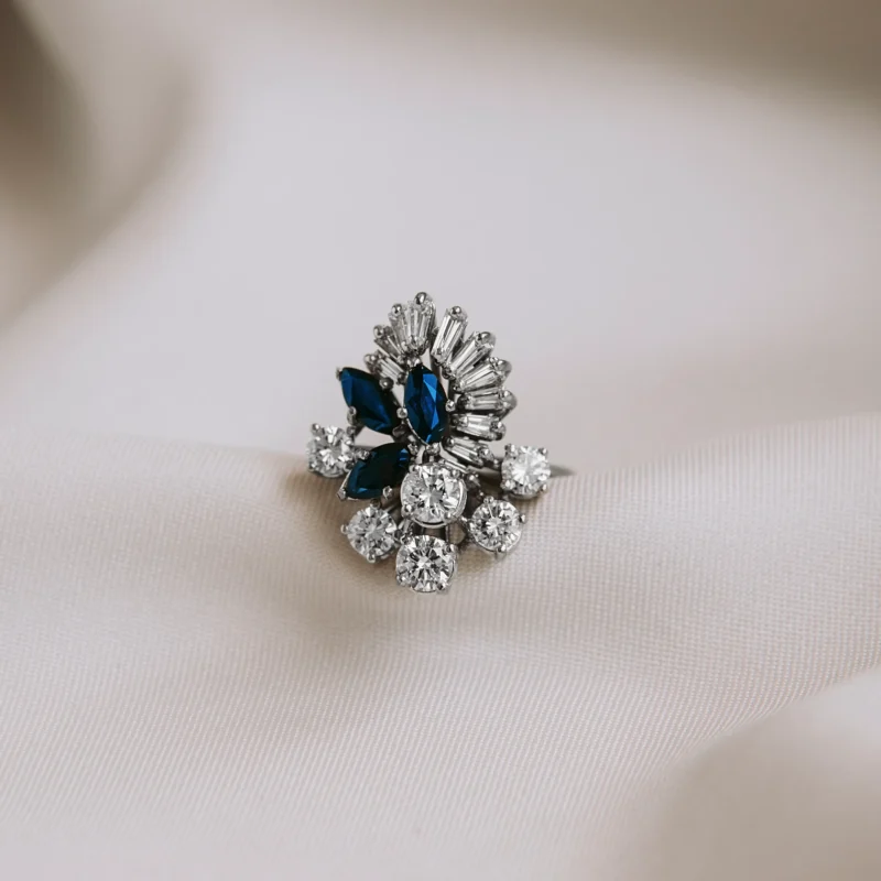 S7196 - Rosetón zafiros y diamantes