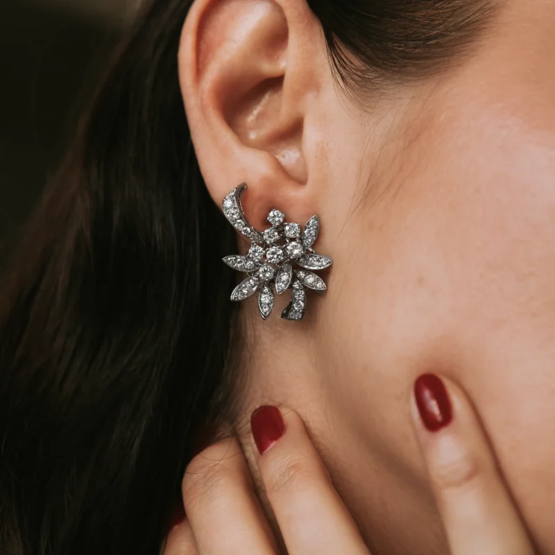 Alternative view of P7159 - Pendientes florales vintage