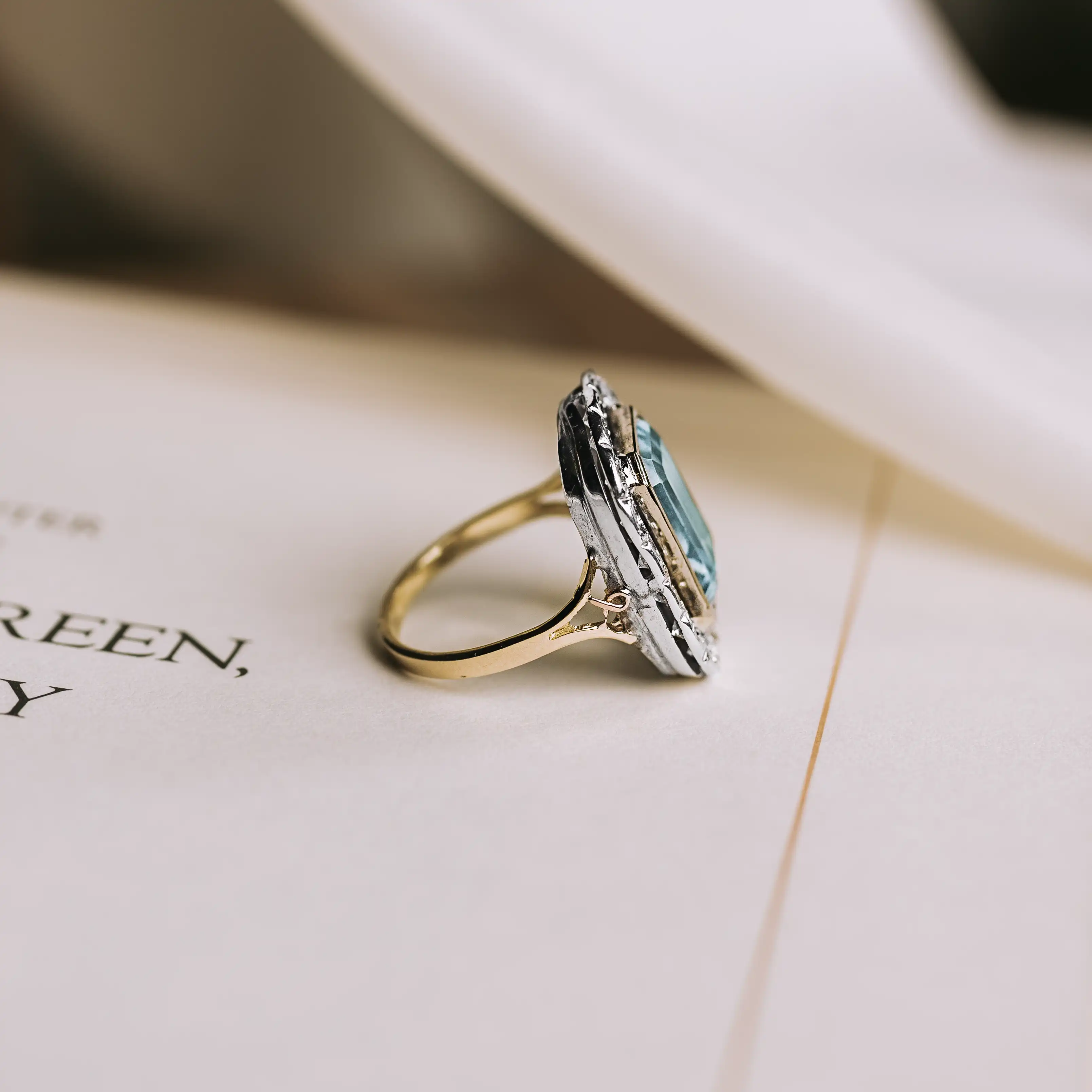 S6976 - Roseta aguamarina y diamantes - Image 3