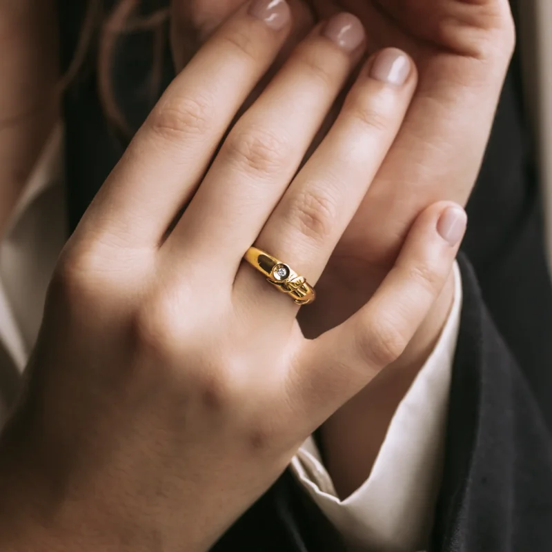 Alternative view of S7161 - Sortija vintage diamante