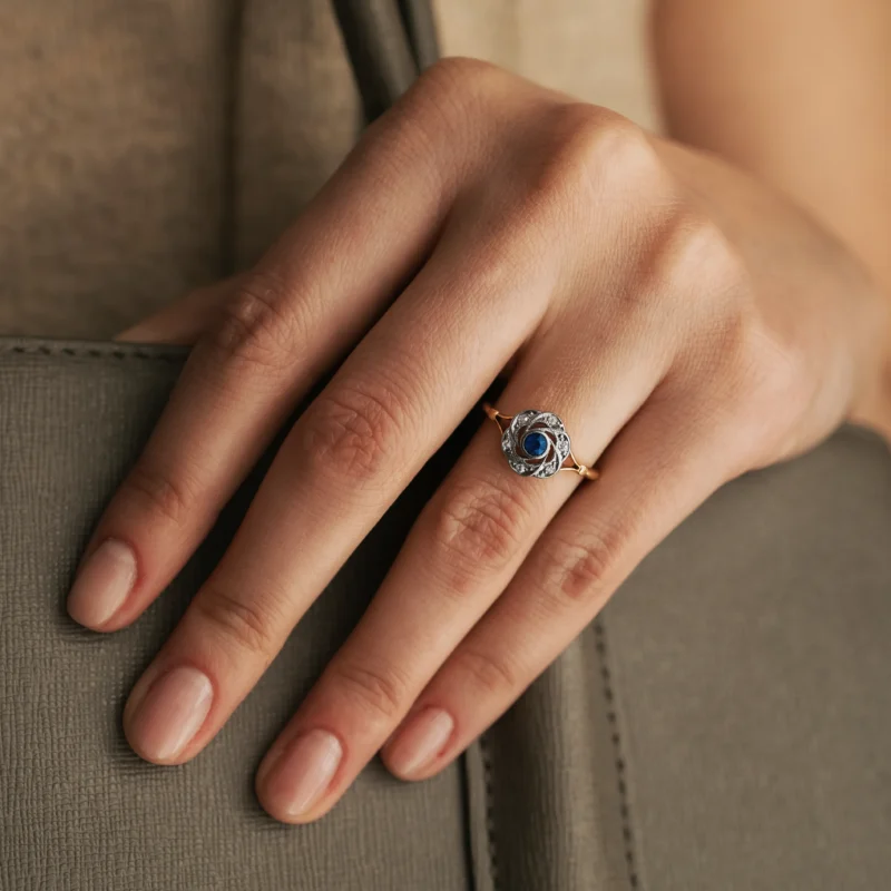 Alternative view of S6557 - Roseta zafiro vintage