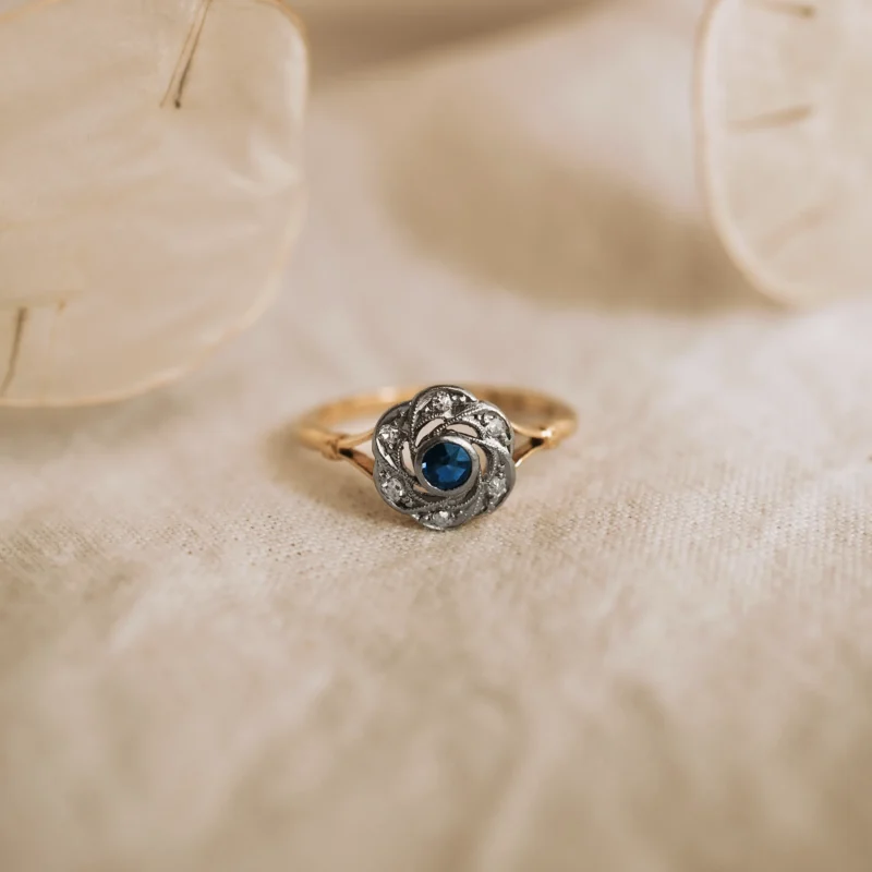 S6557 - Roseta zafiro vintage