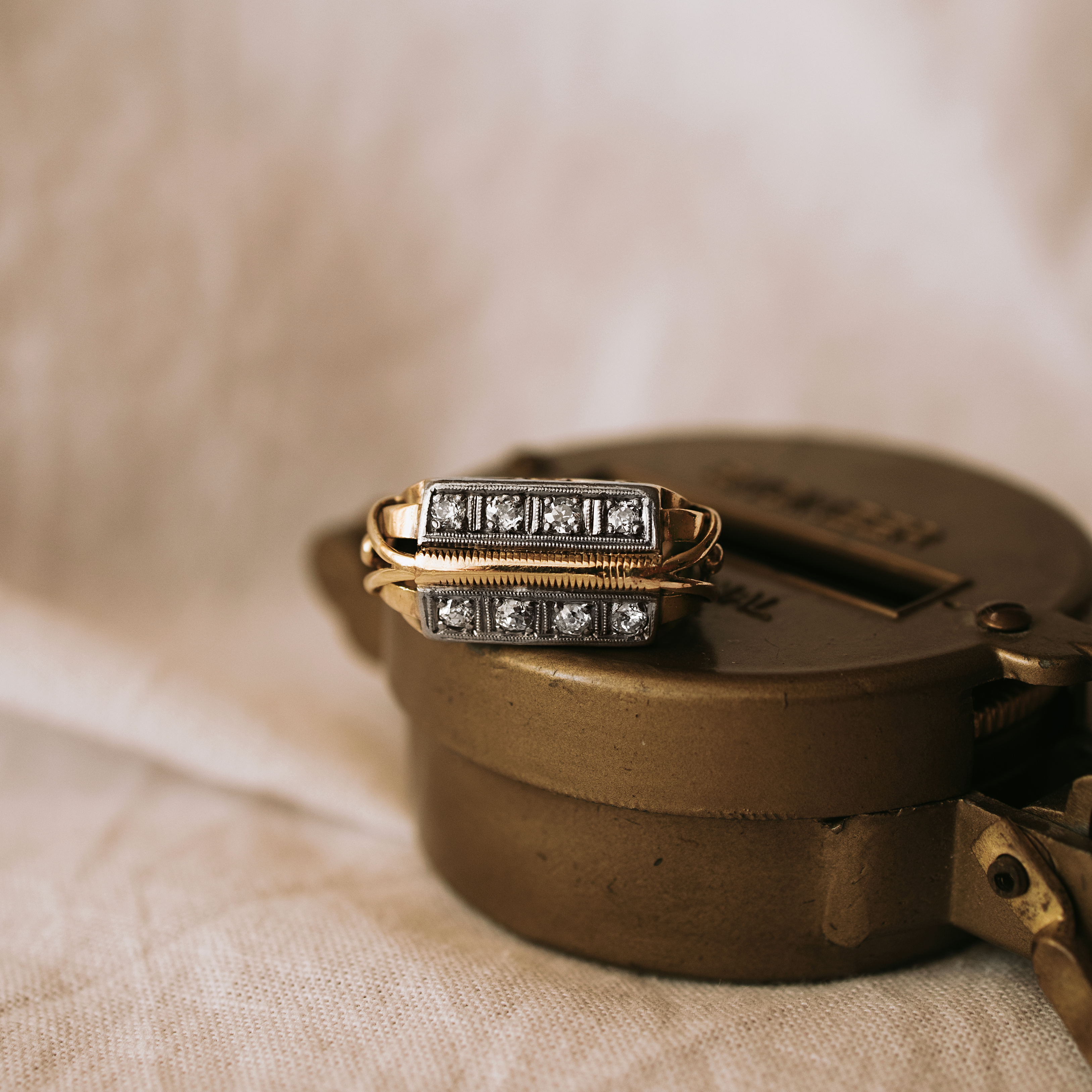 S7390 - Antique Half Eternity Ring 1 S7390 - Antique Half Eternity Ring