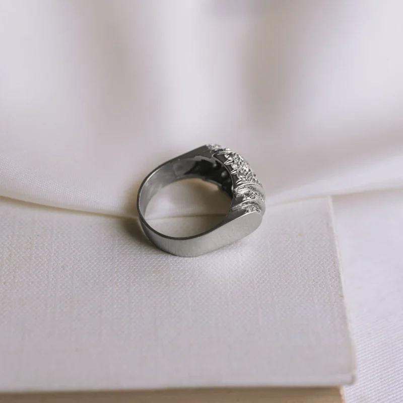 S7138 - Platinum Chevalier Ring - Image 3