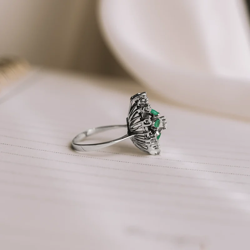 S7286 - Rosetón esmeraldas y diamantes - Imagen 3