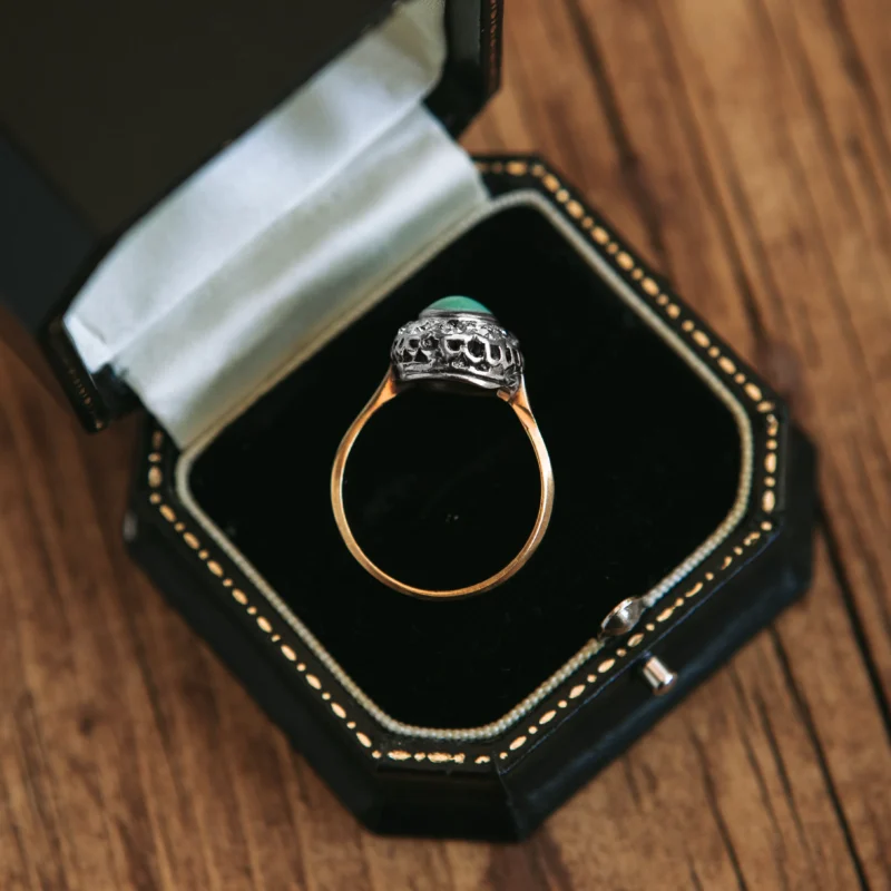 S7408 - Roseta turquesa y diamantes - Imagen 3