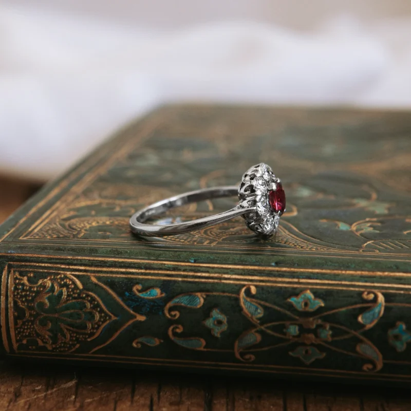 S7475 - Roseta rubí y diamantes - Imagen 3