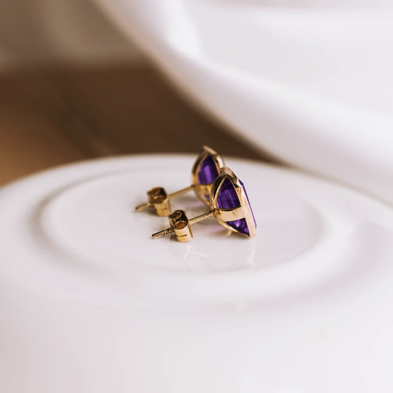 P5807 - Pendientes vintage amatistas - Imagen 3