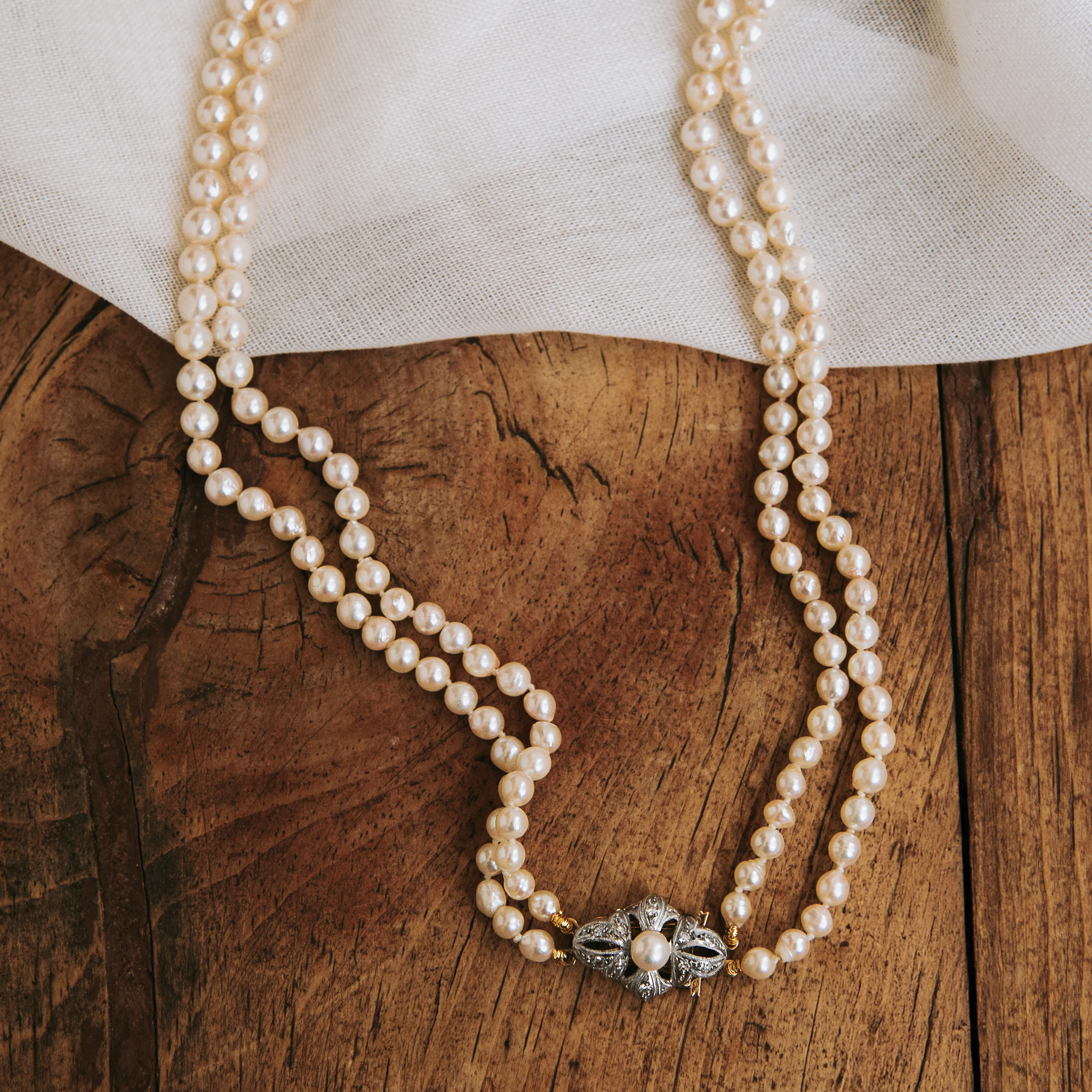 S5130 - Collar perlas y diamantes 1 S5130 - Collar perlas y diamantes