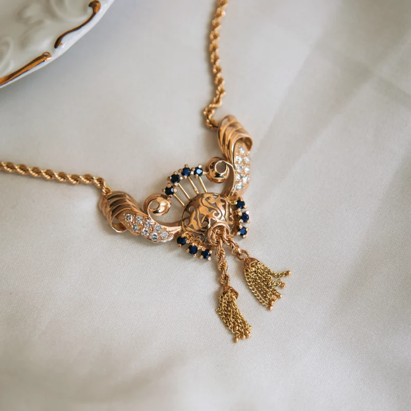 C6772 - Collar chevalier zafiros 5 C6772 - Collar chevalier zafiros - Imagen 3
