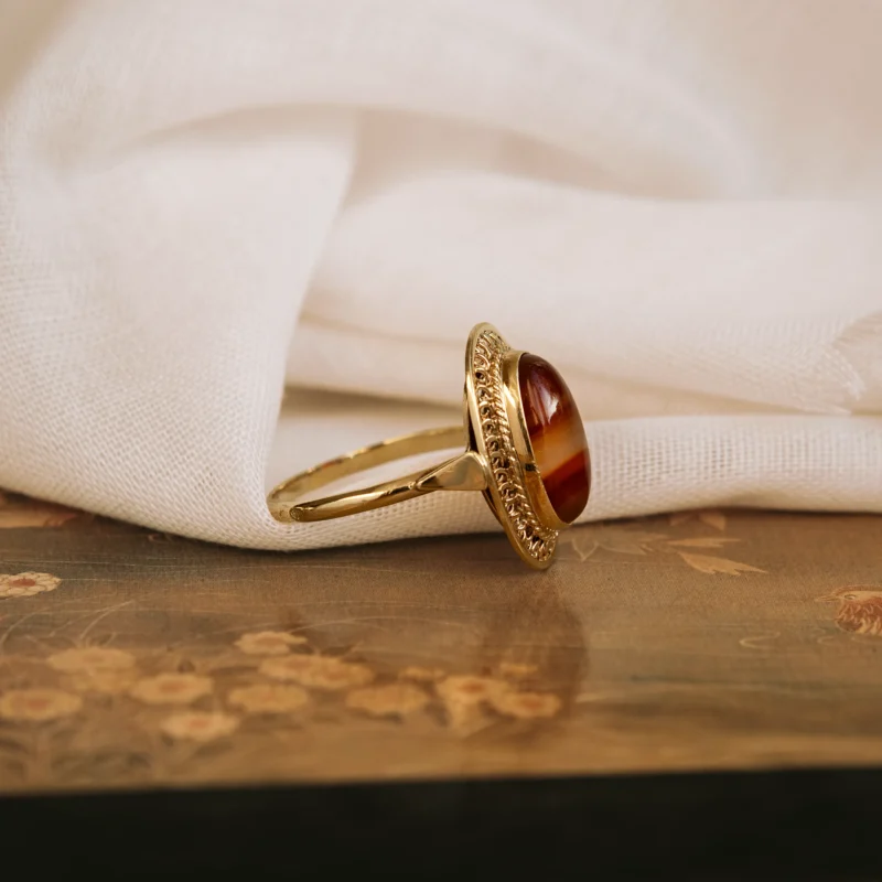 S7275 - Vintage agate ring - Image 3