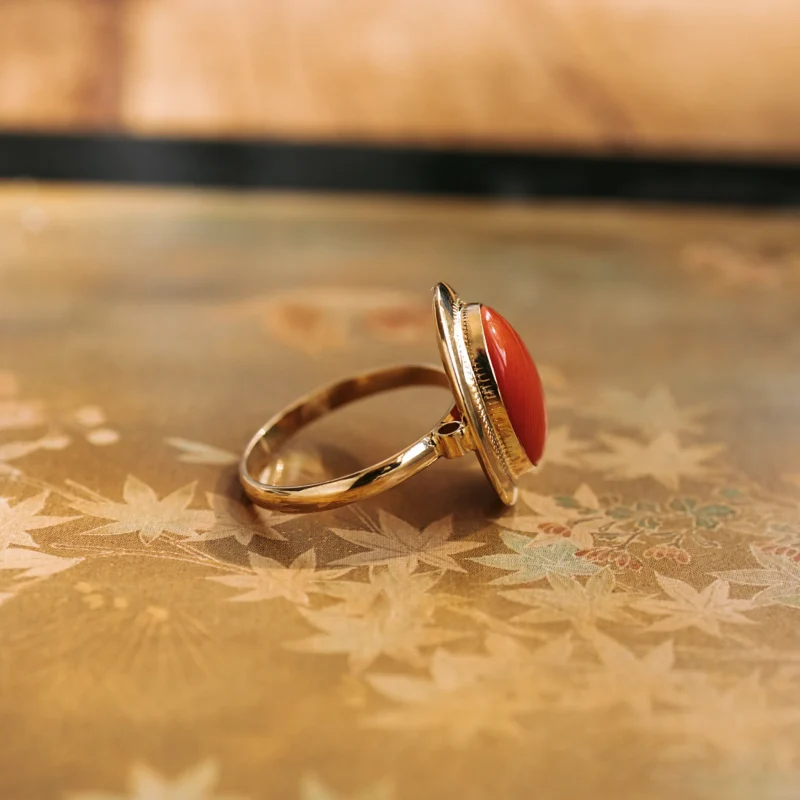 S7283 - Sortija vintage coral - Imagen 3