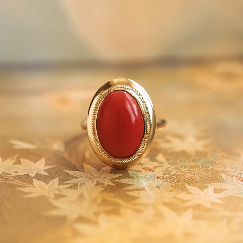 S7283 - Sortija vintage coral