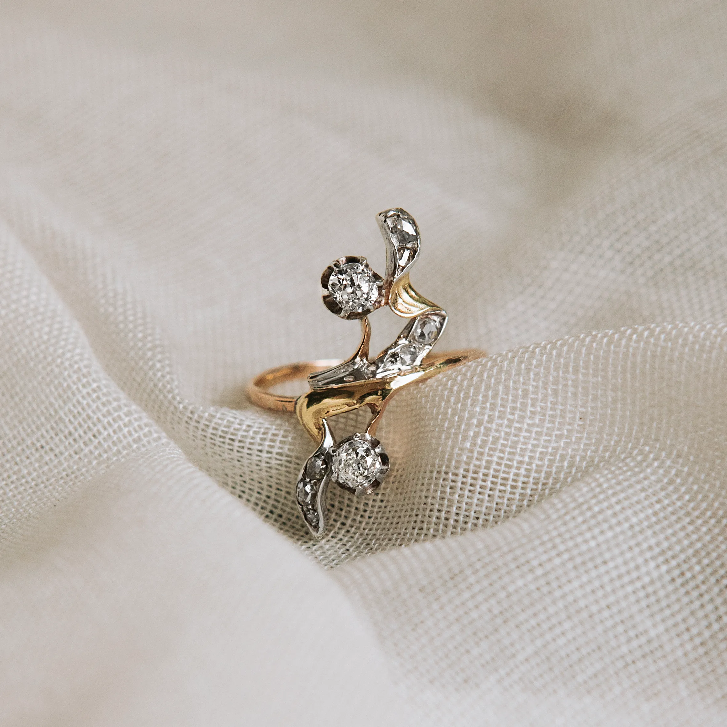 S7617 - Antique Toi et Moi ring 1 S7617 - Antique Toi et Moi ring