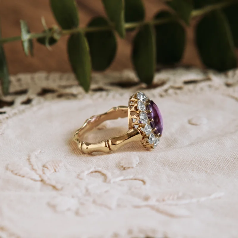 S7624 - Vintage Amethyst Rosette ring - Image 3