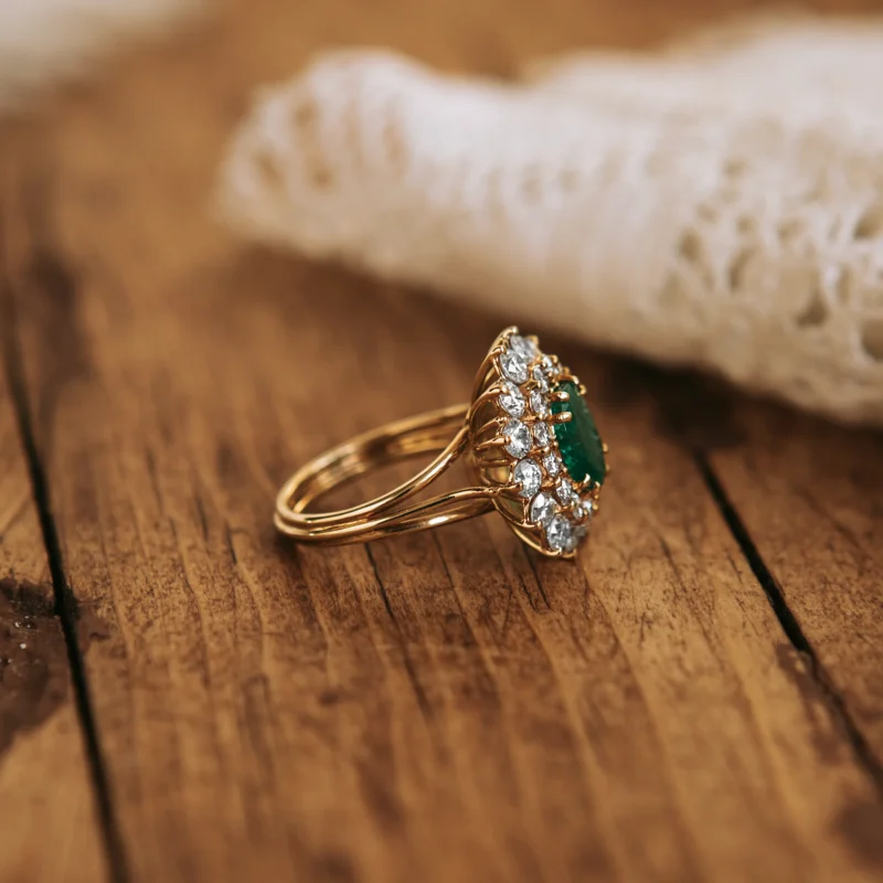 S7627 - Roseta vintage esmeralda - Imagen 3