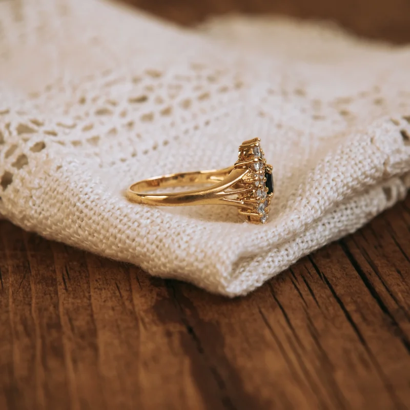 S7630 - Roseta zafiro y diamantes - Imagen 3