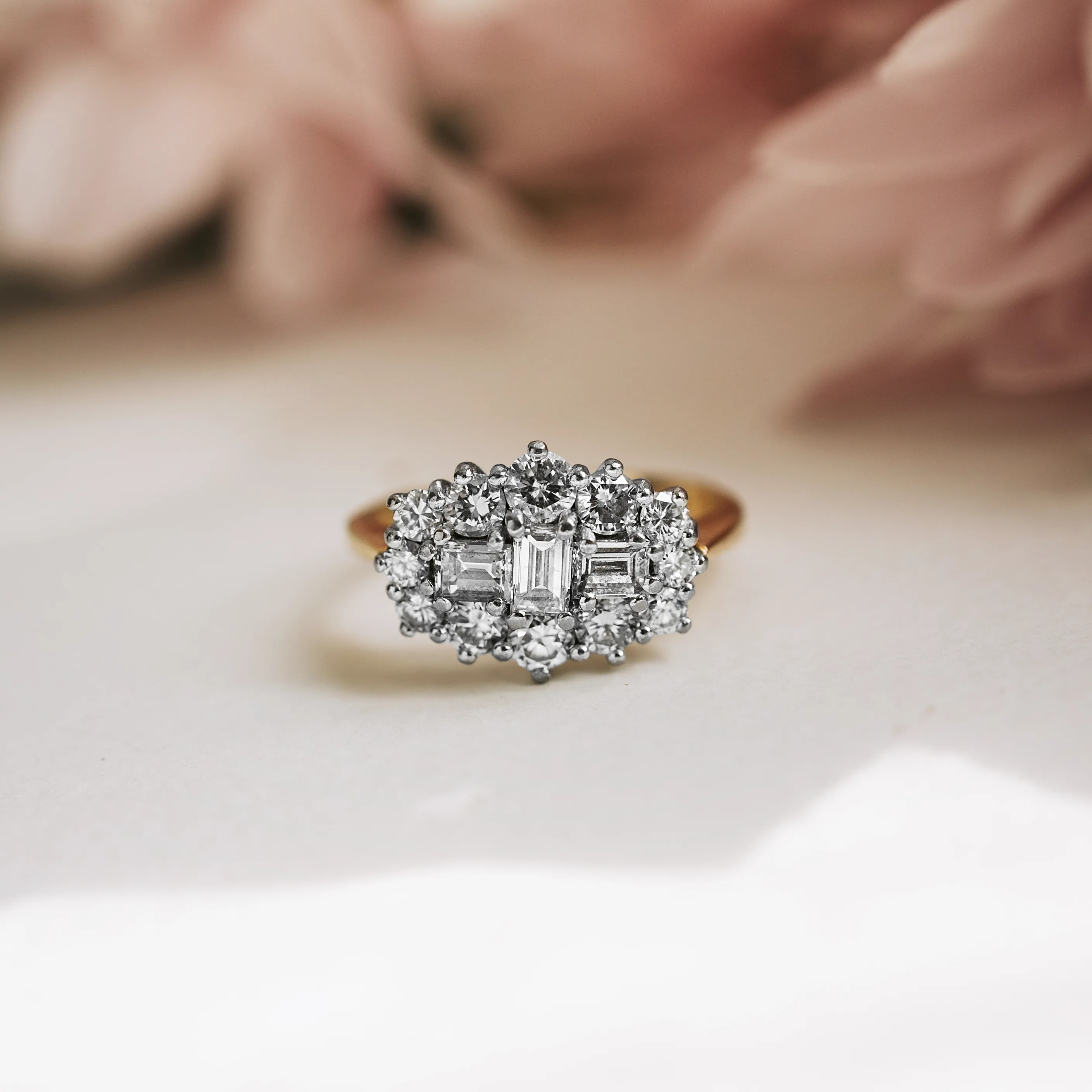 S7764 - Vintage Cluster Ring 1 S7764 - Vintage Cluster Ring