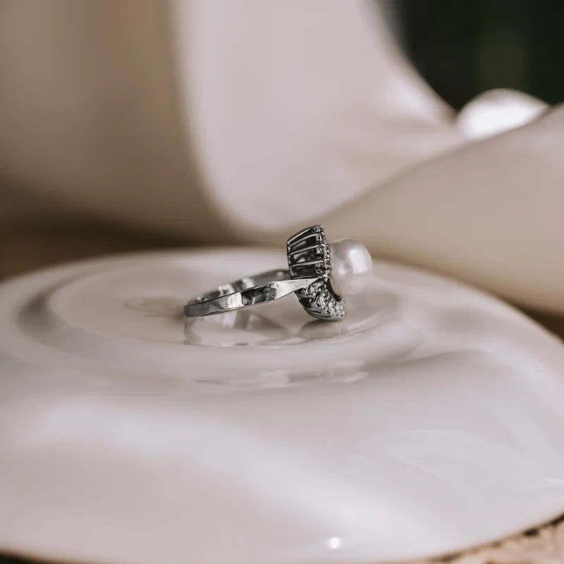 S7736 - Roseta perla y diamantes - Imagen 3