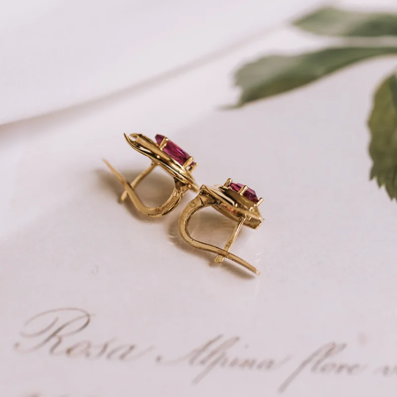 P7751 - Pendientes vintage turmalina - Imagen 3