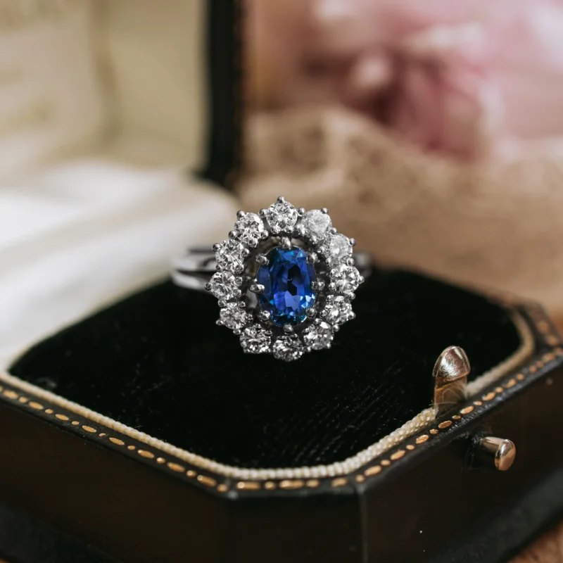 S7724 - Roseta vintage zafiro