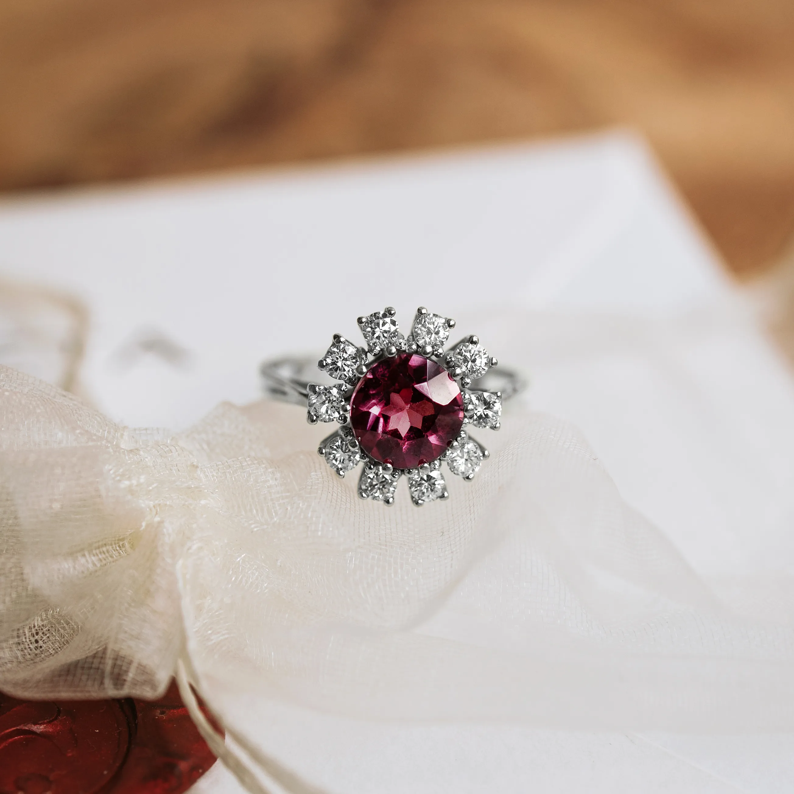 S7860 - Roseta granate y diamantes 1 S7860 - Roseta granate y diamantes