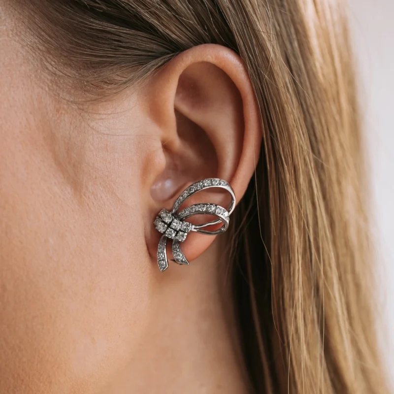 Alternative view of P7256 - Pendientes vintage lazos