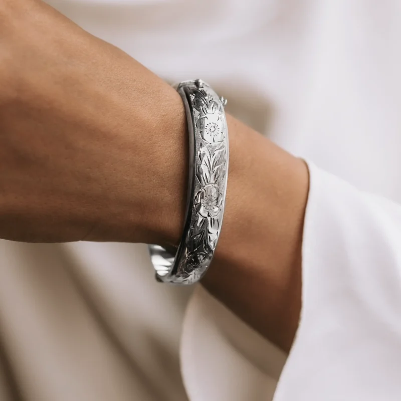 Alternative view of PS7505 - Pulsera vintage plata