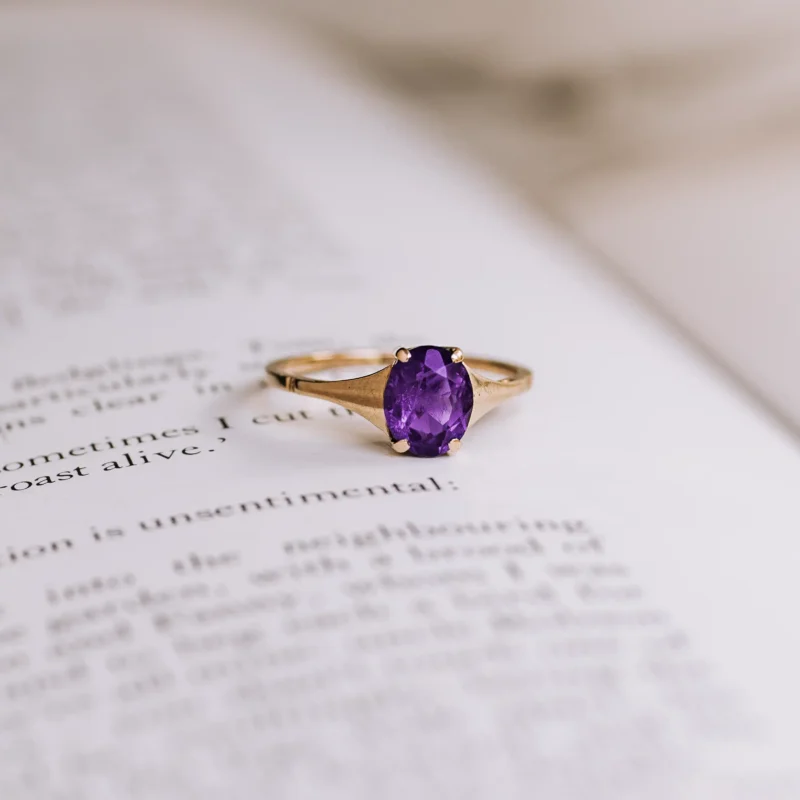 S7543 - Sortija vintage amatista