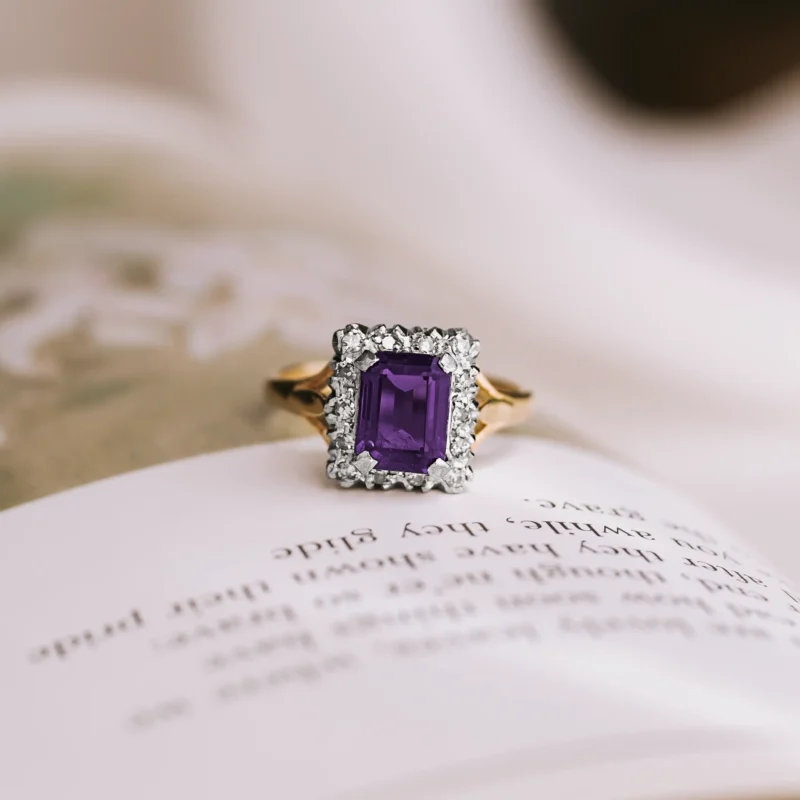 S7688 - Roseta vintage amatista