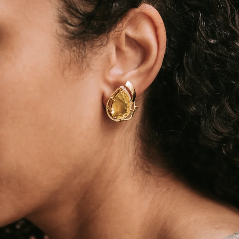 Alternative view of P7747 - Pendientes vintage citrinos