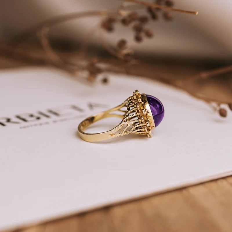 S7824 - Sortija vintage amatista - Imagen 3