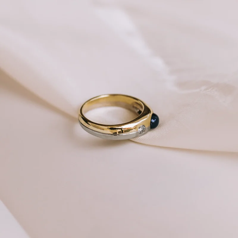 S7843 - Tresillo zafiro y diamantes 5 S7843 - Tresillo zafiro y diamantes - Imagen 3