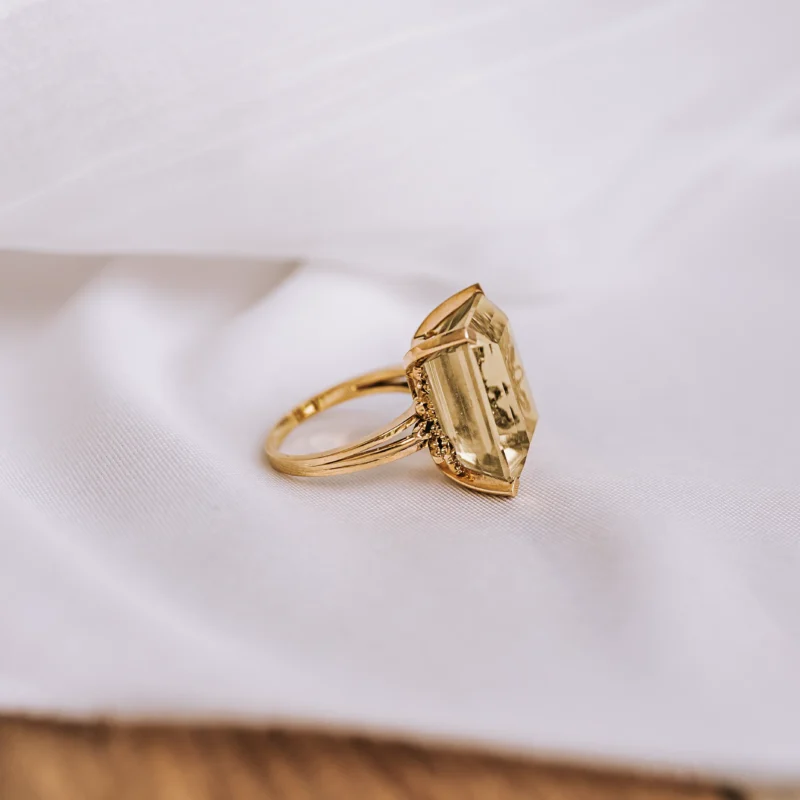 S7917 - Sortija vintage citrino - Imagen 3